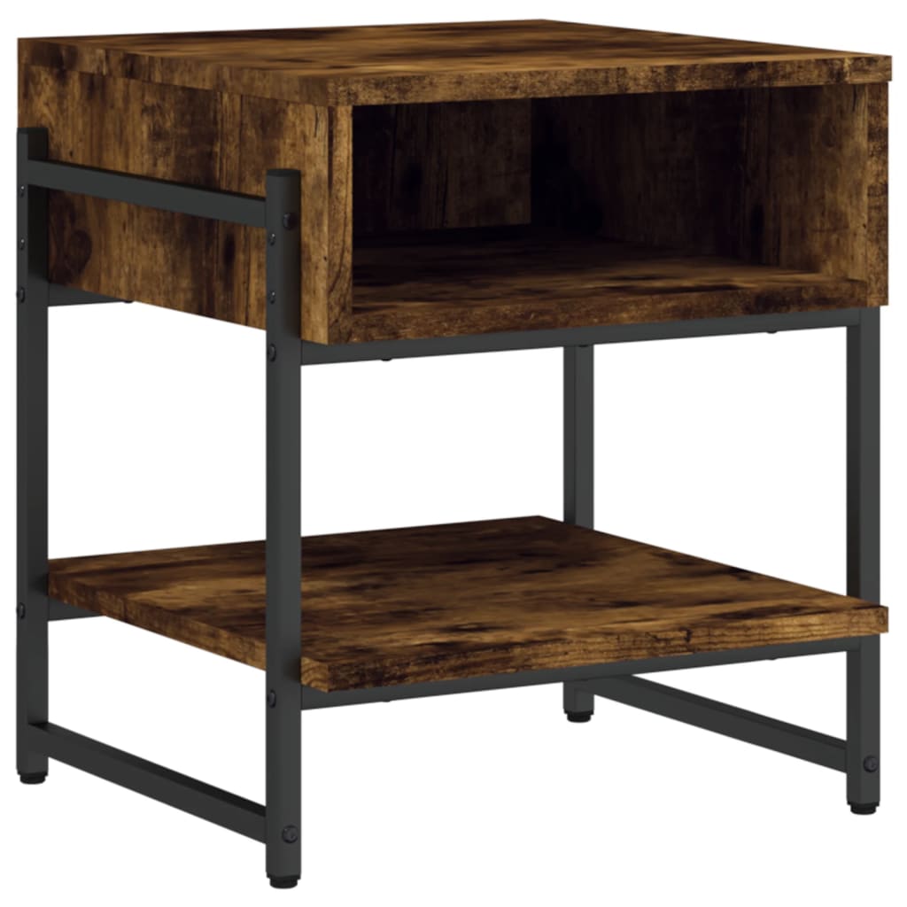 vidaXL Coffee Table Smoked Oak 40x40x45 cm Engineered Wood