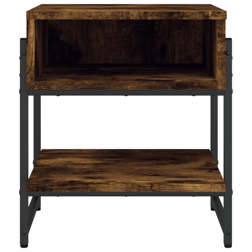 vidaXL Coffee Table Smoked Oak 40x40x45 cm Engineered Wood