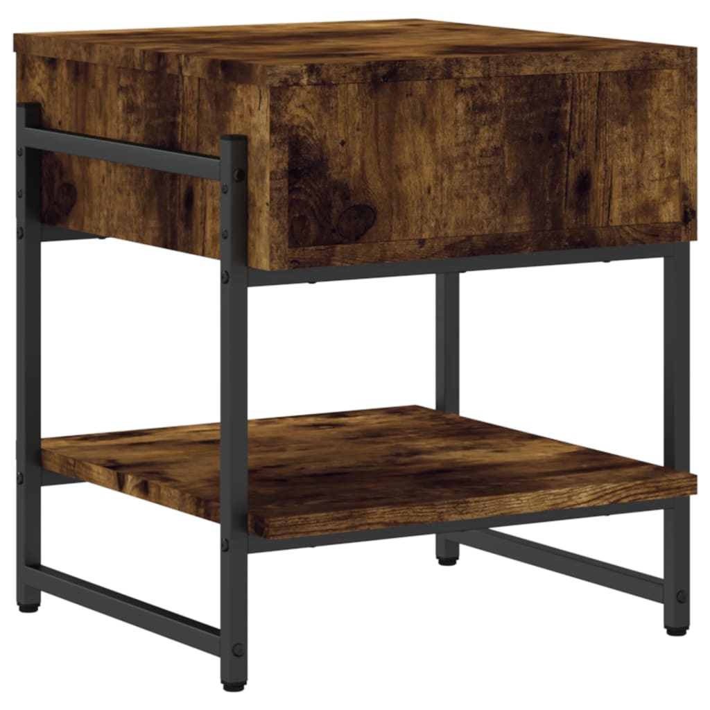vidaXL Coffee Table Smoked Oak 40x40x45 cm Engineered Wood