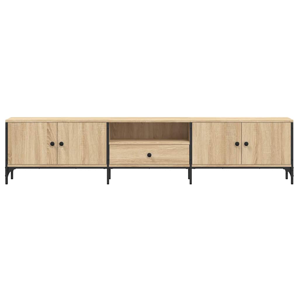 vidaXL TV Cabinet with Drawer Sonoma Oak 200x25x44 cm Engineered Wood