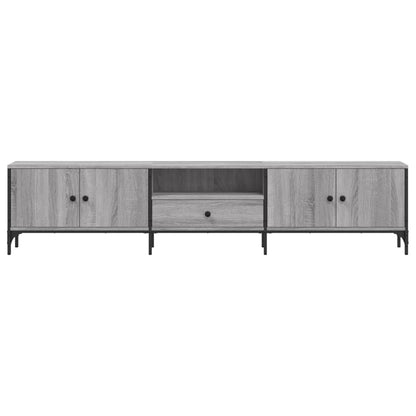 vidaXL TV Cabinet with Drawer Grey Sonoma 200x25x44 cm Engineered Wood