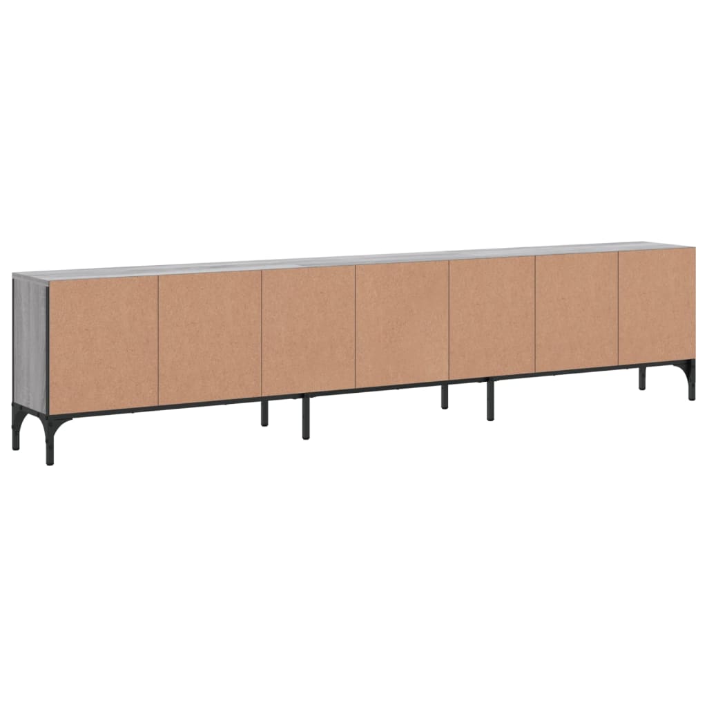 vidaXL TV Cabinet with Drawer Grey Sonoma 200x25x44 cm Engineered Wood