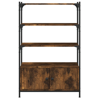 vidaXL Bookcase 3-Tier Smoked Oak 70x30x109,5 cm Engineered Wood