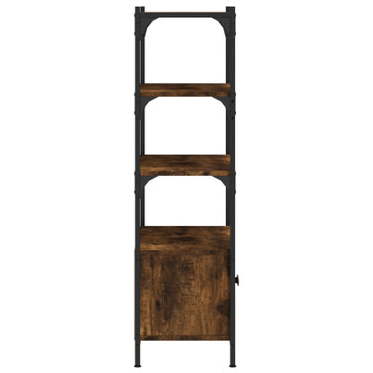 vidaXL Bookcase 3-Tier Smoked Oak 70x30x109.5 cm Engineered Wood