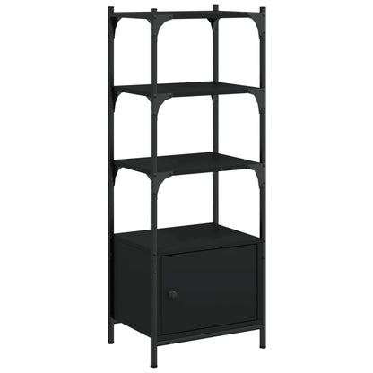 vidaXL Bookcase 3-Tier Black 41x30x109.5 cm Engineered Wood