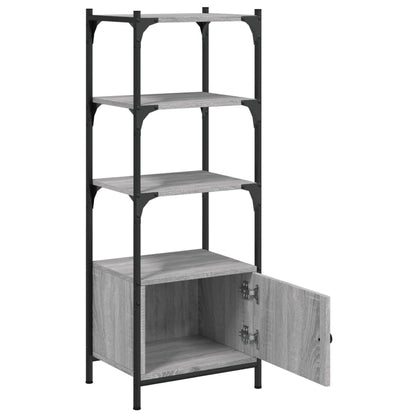 vidaXL Bookcase 3-Tier Grey Sonoma 41x30x109.5 cm Engineered Wood