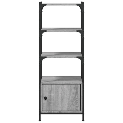 vidaXL Bookcase 3-Tier Grey Sonoma 41x30x109.5 cm Engineered Wood