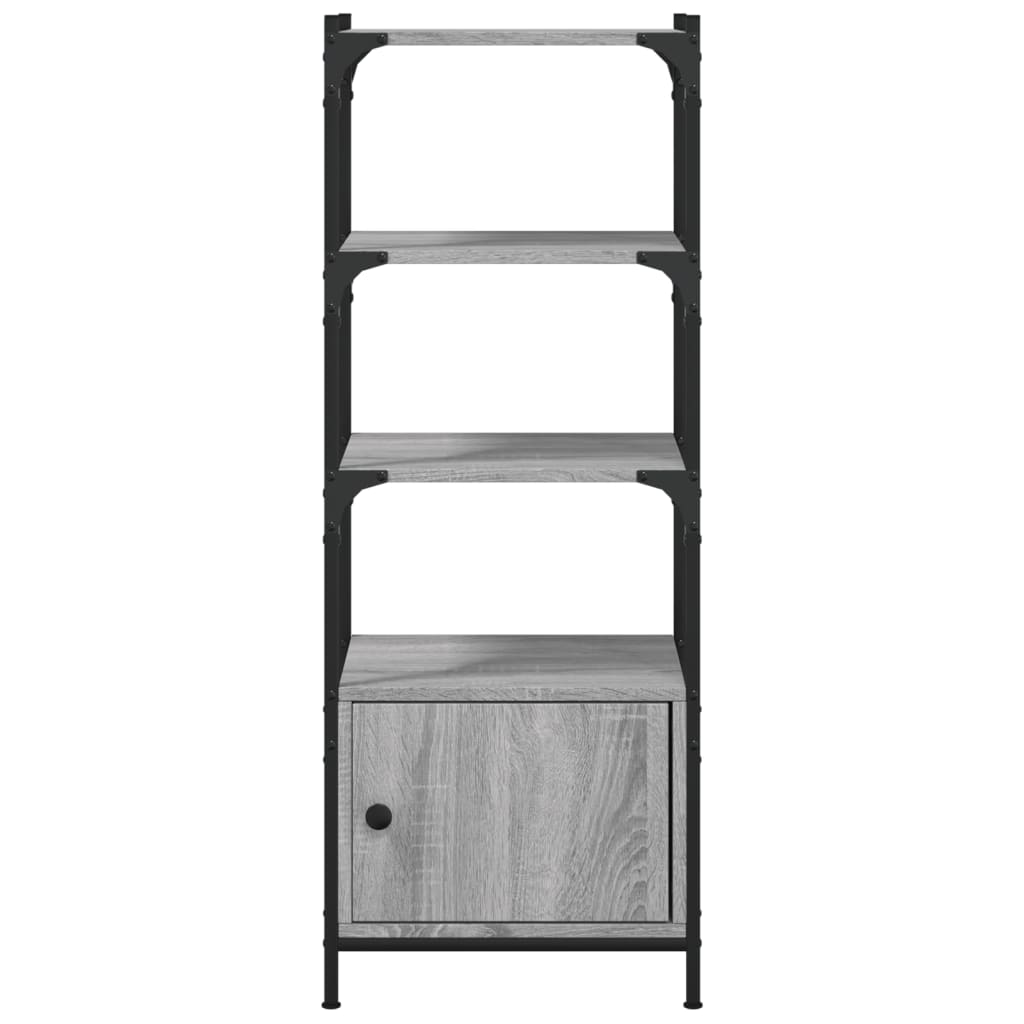vidaXL Bookcase 3-Tier Grey Sonoma 41x30x109,5 cm Engineered Wood