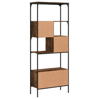 vidaXL Bookcase 5-Tier Smoked Oak 76x33x188,5 cm Engineered Wood