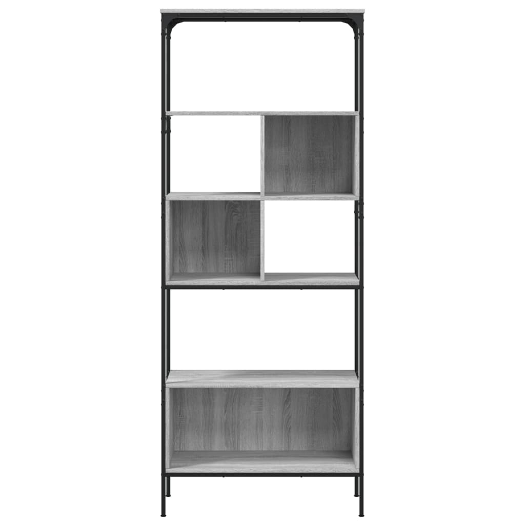 vidaXL Bookcase 5-Tier Grey Sonoma 76x33x188,5 cm Engineered Wood