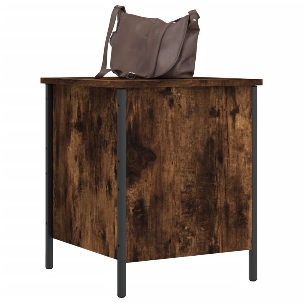 vidaXL Storage Bench Smoked Oak 40x42.5x50 cm Engineered Wood
