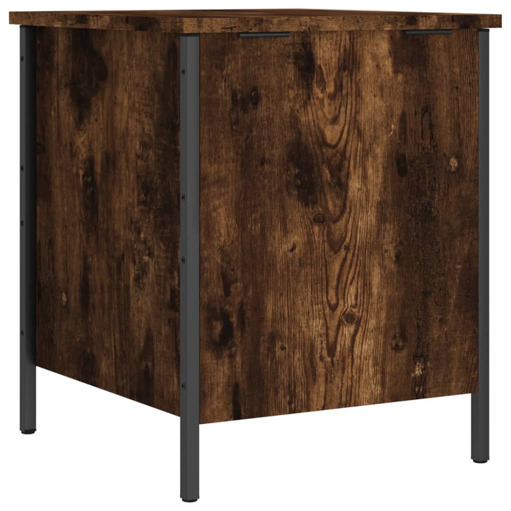 vidaXL Storage Bench Smoked Oak 40x42.5x50 cm Engineered Wood