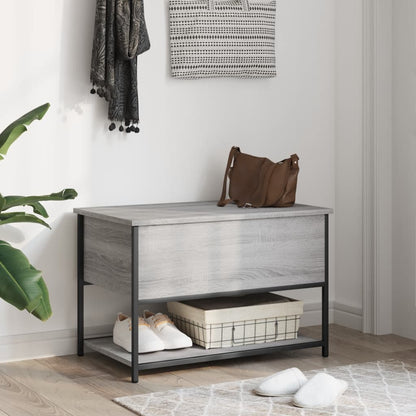 vidaXL Storage Bench Grey Sonoma 70x42,5x47 cm Engineered Wood
