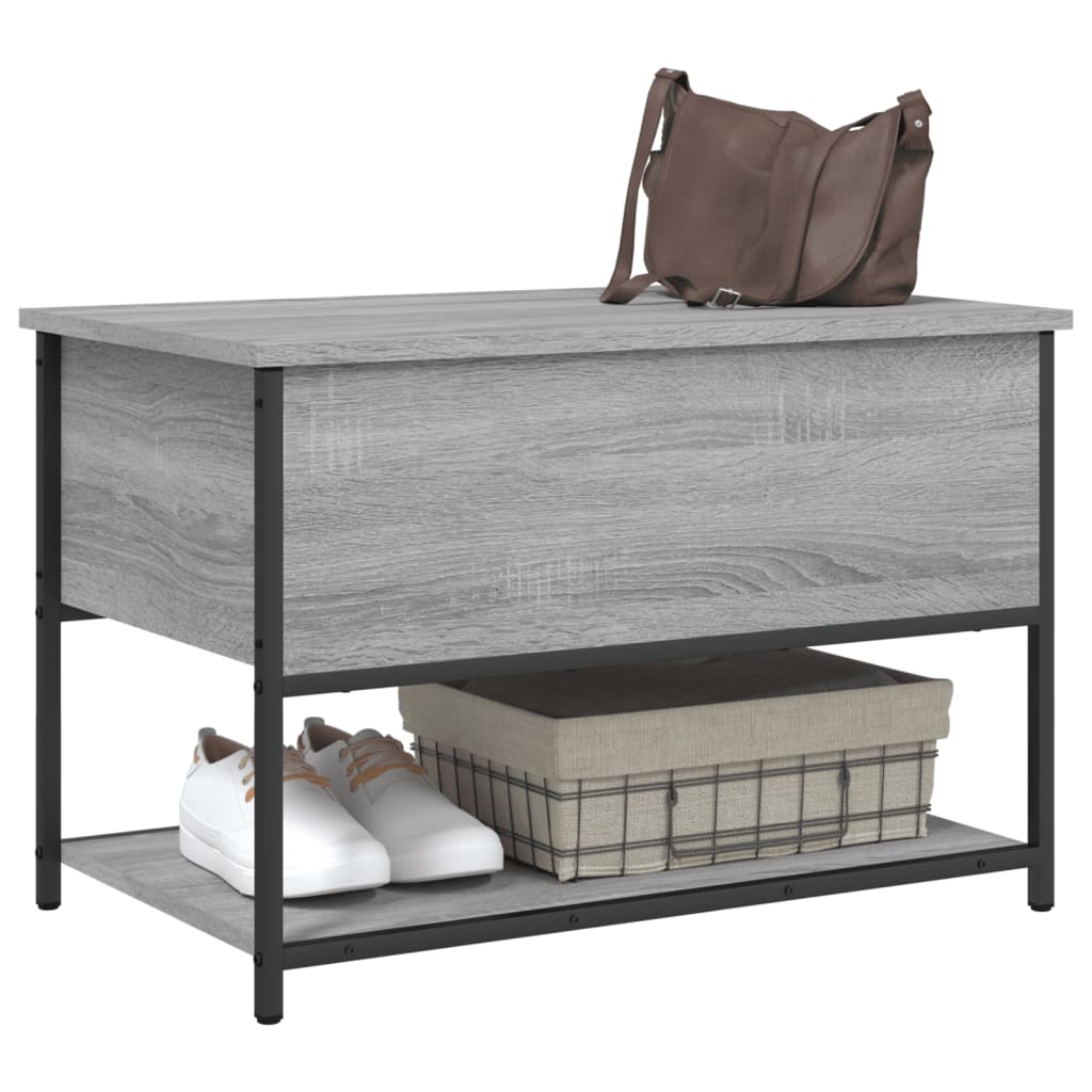 vidaXL Storage Bench Grey Sonoma 70x42,5x47 cm Engineered Wood