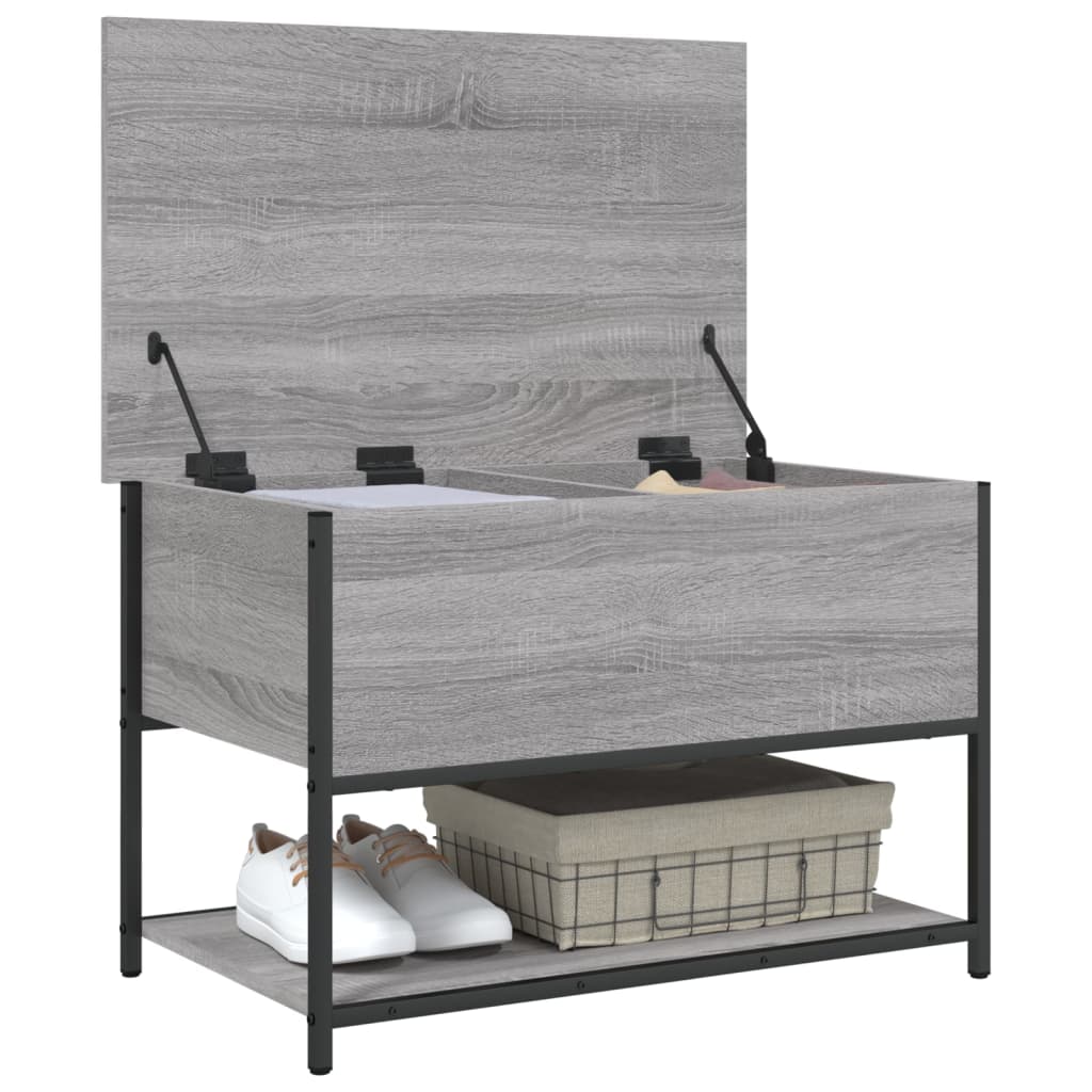 vidaXL Storage Bench Grey Sonoma 70x42,5x47 cm Engineered Wood