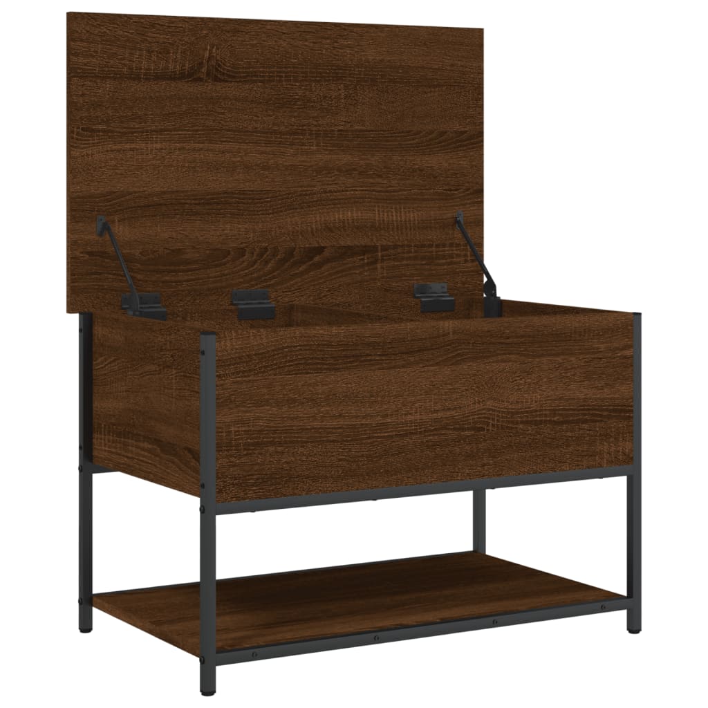 vidaXL Storage Bench Brown Oak 70x42.5x47 cm Engineered Wood