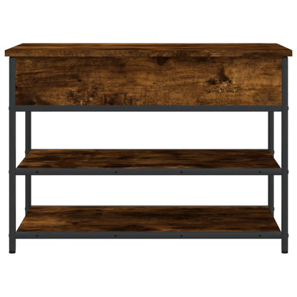 vidaXL Shoe Bench Smoked Oak 70x42.5x50 cm Engineered Wood