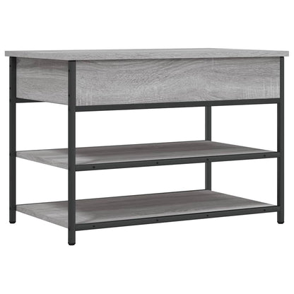 vidaXL Shoe Bench Grey Sonoma 70x42,5x50 cm Engineered Wood