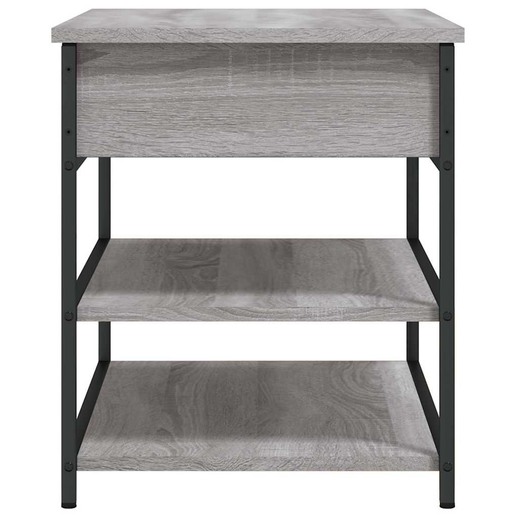 vidaXL Shoe Bench Grey Sonoma 70x42,5x50 cm Engineered Wood