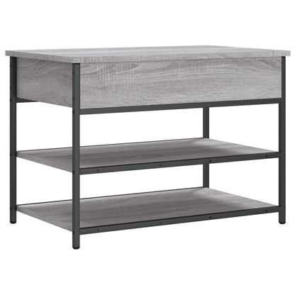 vidaXL Shoe Bench Grey Sonoma 70x42,5x50 cm Engineered Wood