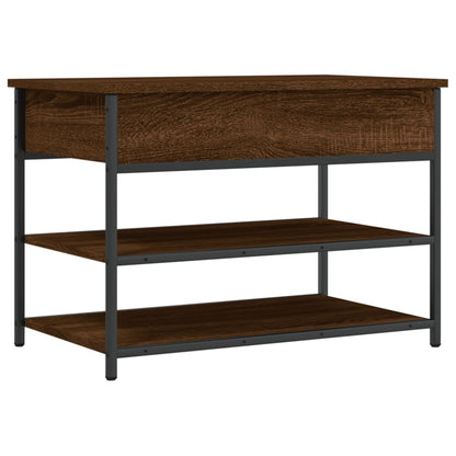 vidaXL Shoe Bench Brown Oak 70x42.5x50 cm Engineered Wood