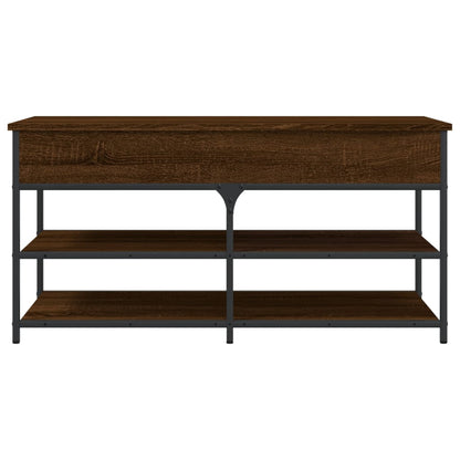 vidaXL Shoe Bench Brown Oak 100x42.5x50 cm Engineered Wood