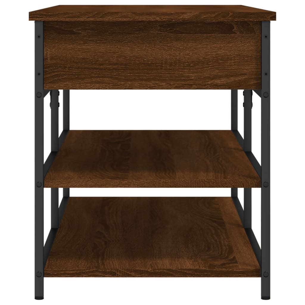 vidaXL Shoe Bench Brown Oak 100x42.5x50 cm Engineered Wood