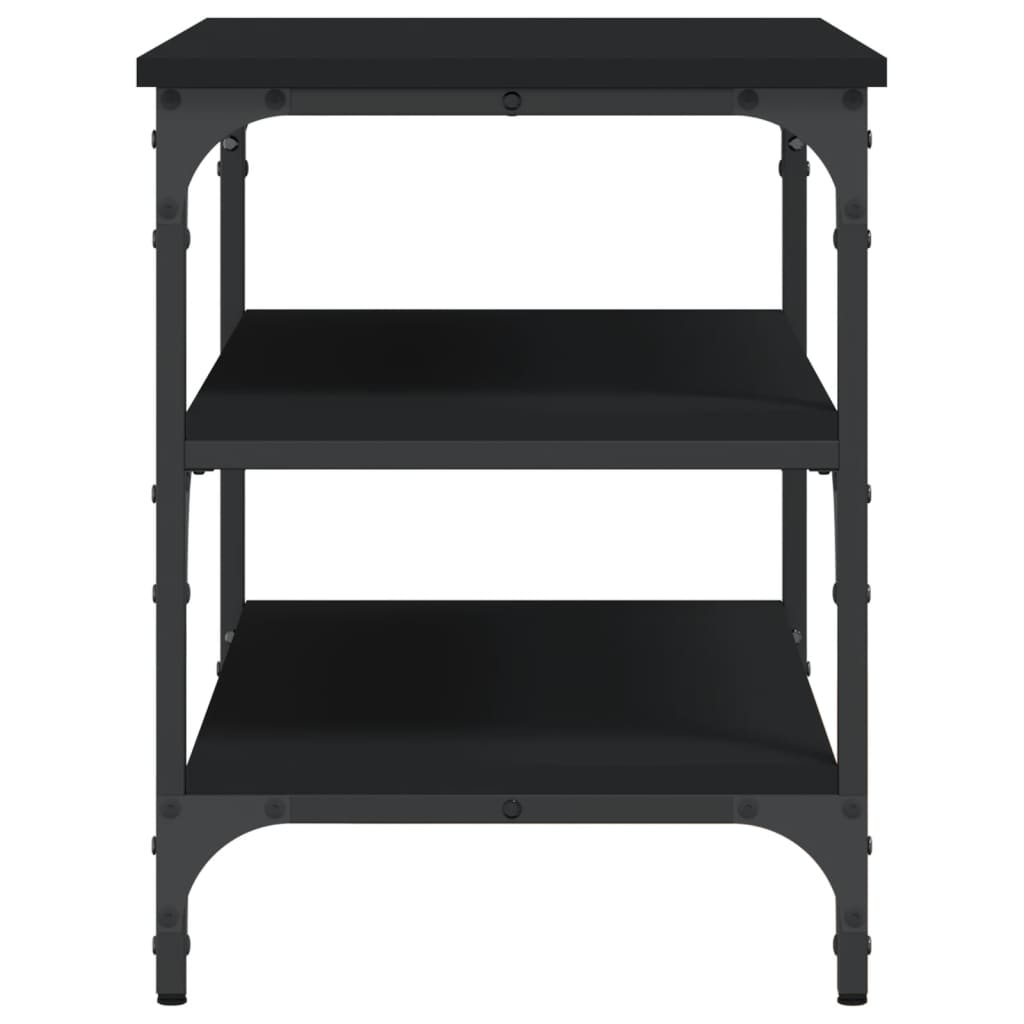 vidaXL Shoe Bench Black 70x38.5x49 cm Engineered Wood