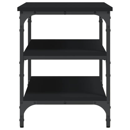 vidaXL Shoe Bench Black 70x38.5x49 cm Engineered Wood