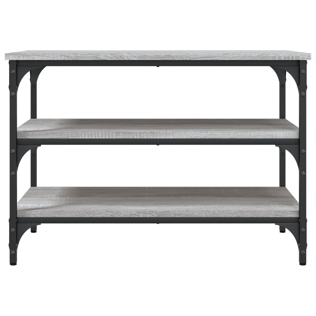vidaXL Shoe Bench Grey Sonoma 70x38,5x49 cm Engineered Wood