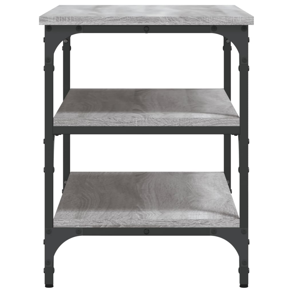 vidaXL Shoe Bench Grey Sonoma 70x38,5x49 cm Engineered Wood