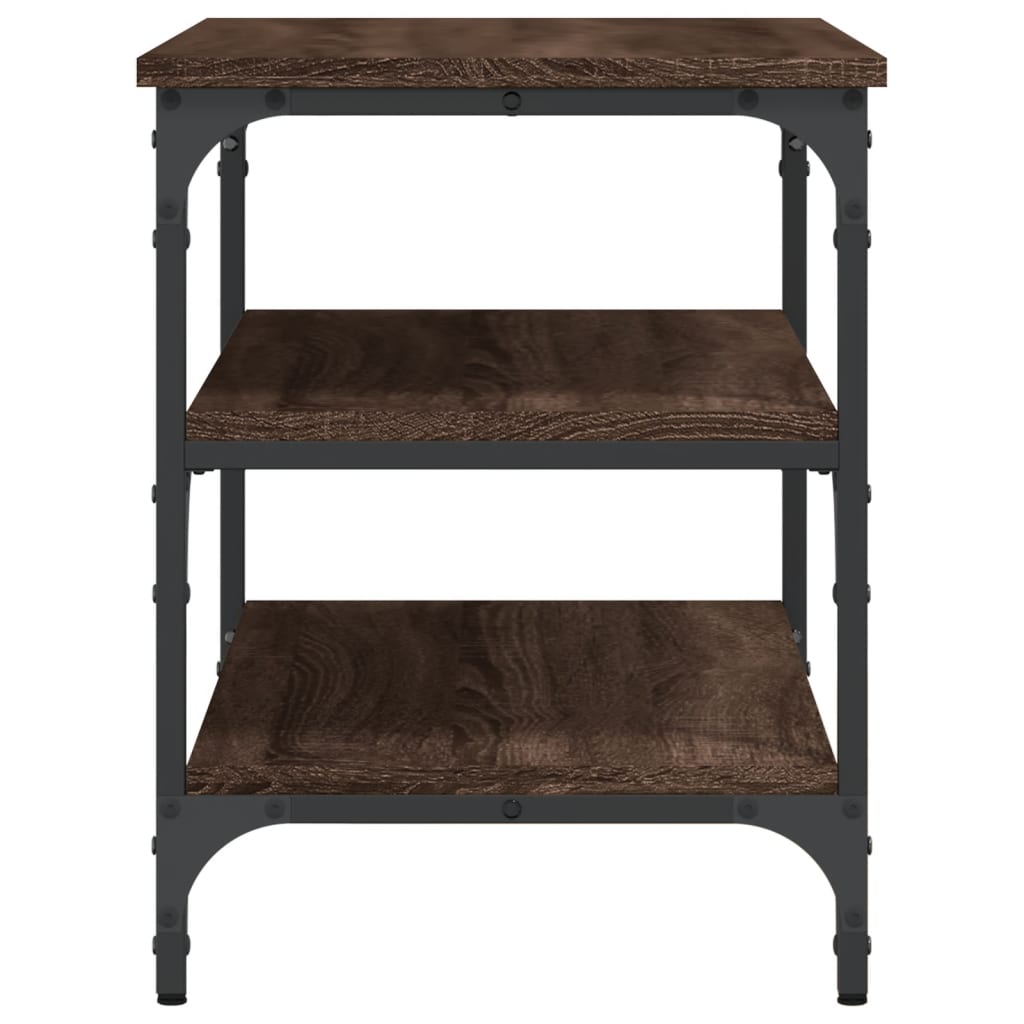 vidaXL Shoe Bench Brown Oak 70x38.5x49 cm Engineered Wood