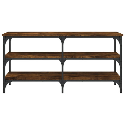 vidaXL Shoe Bench Smoked Oak 100x38.5x49 cm Engineered Wood