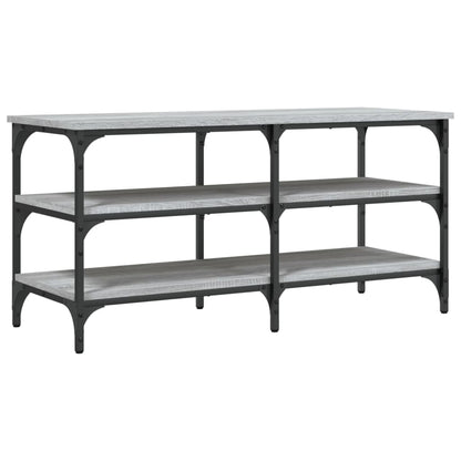 vidaXL Shoe Bench Grey Sonoma 100x38,5x49 cm Engineered Wood
