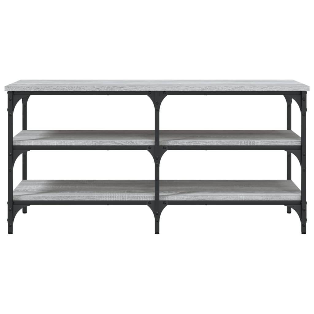 vidaXL Shoe Bench Grey Sonoma 100x38.5x49 cm Engineered Wood