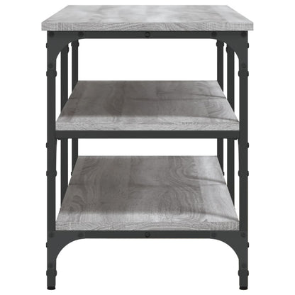 vidaXL Shoe Bench Grey Sonoma 100x38,5x49 cm Engineered Wood