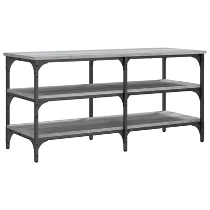 vidaXL Shoe Bench Grey Sonoma 100x38,5x49 cm Engineered Wood
