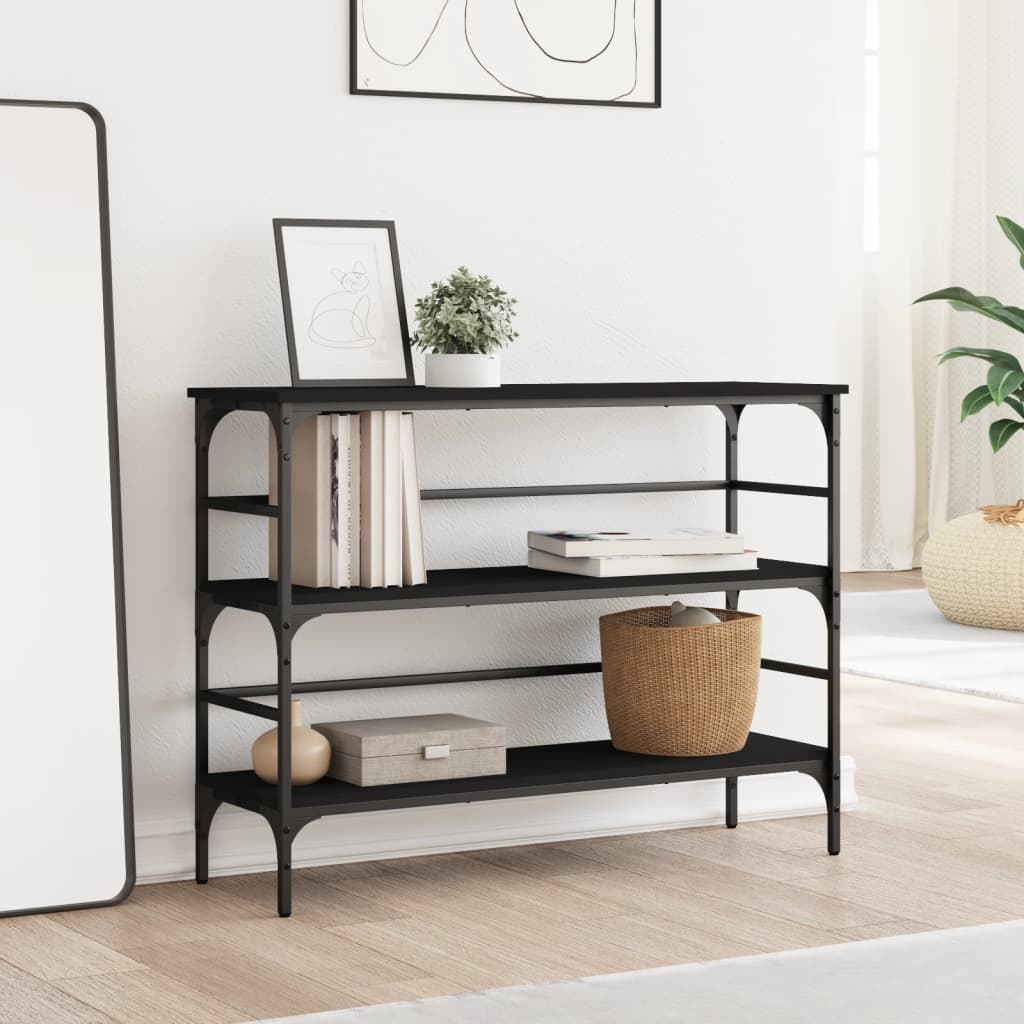 vidaXL Console Table Black 100x32x75 cm Engineered Wood