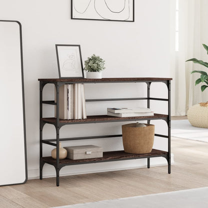 vidaXL Console Table Brown Oak 100x32x75 cm Engineered Wood