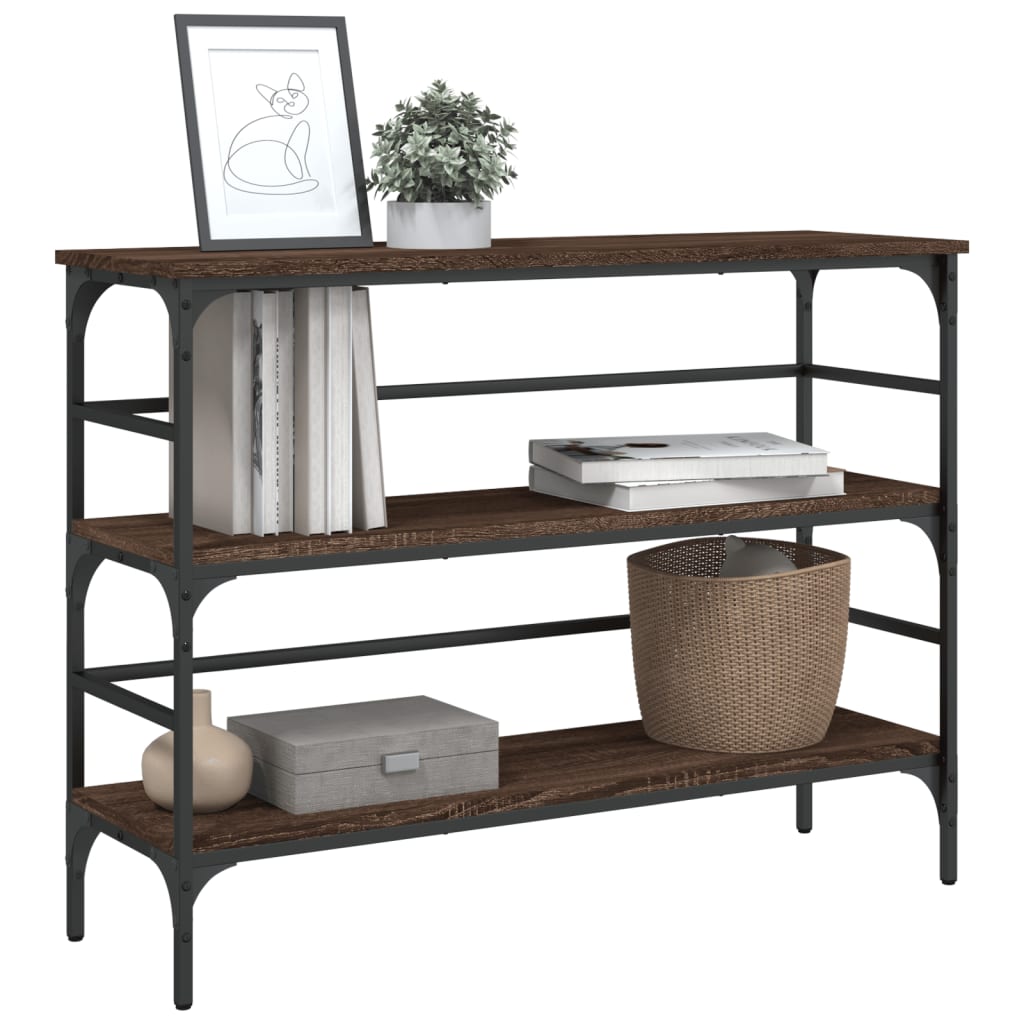 vidaXL Console Table Brown Oak 100x32x75 cm Engineered Wood