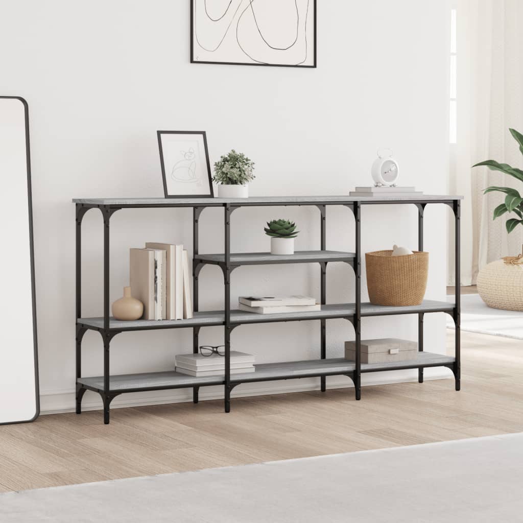 vidaXL Console Table Grey Sonoma 160x29x80 cm Engineered Wood