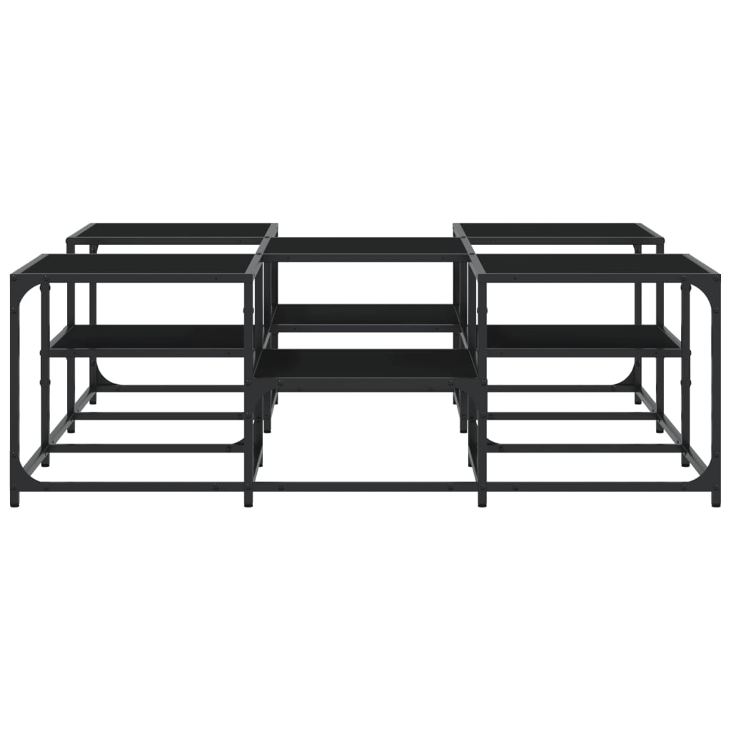 vidaXL Coffee Table Black 121x121x40 cm Engineered Wood