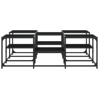 vidaXL Coffee Table Black 121x121x40 cm Engineered Wood