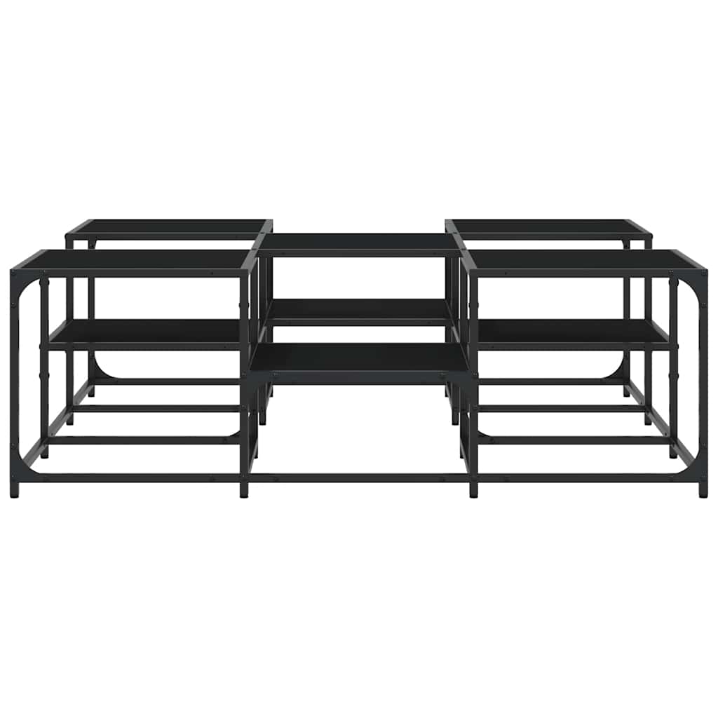 vidaXL Coffee Table Black 121x121x40 cm Engineered Wood