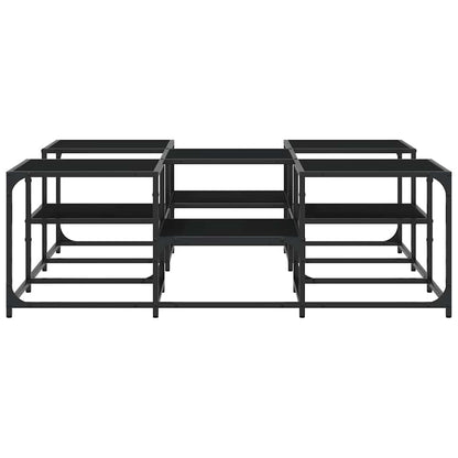 vidaXL Coffee Table Black 121x121x40 cm Engineered Wood