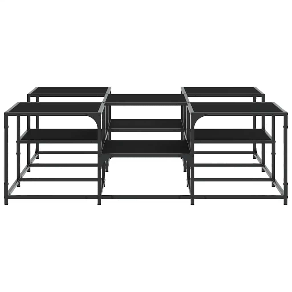 vidaXL Coffee Table Black 121x121x40 cm Engineered Wood