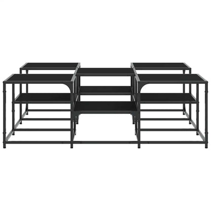 vidaXL Coffee Table Black 121x121x40 cm Engineered Wood