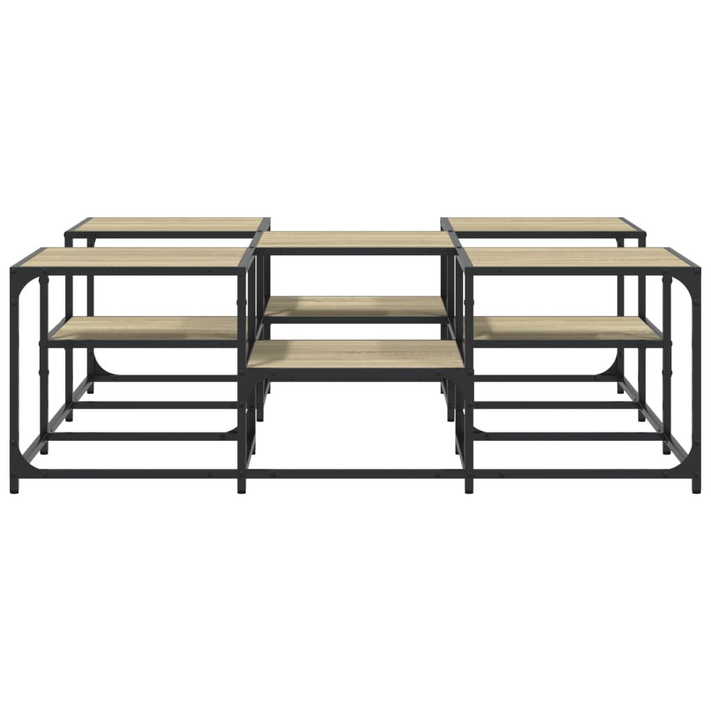vidaXL Coffee Table Sonoma Oak 121x121x40 cm Engineered Wood