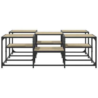 vidaXL Coffee Table Sonoma Oak 121x121x40 cm Engineered Wood