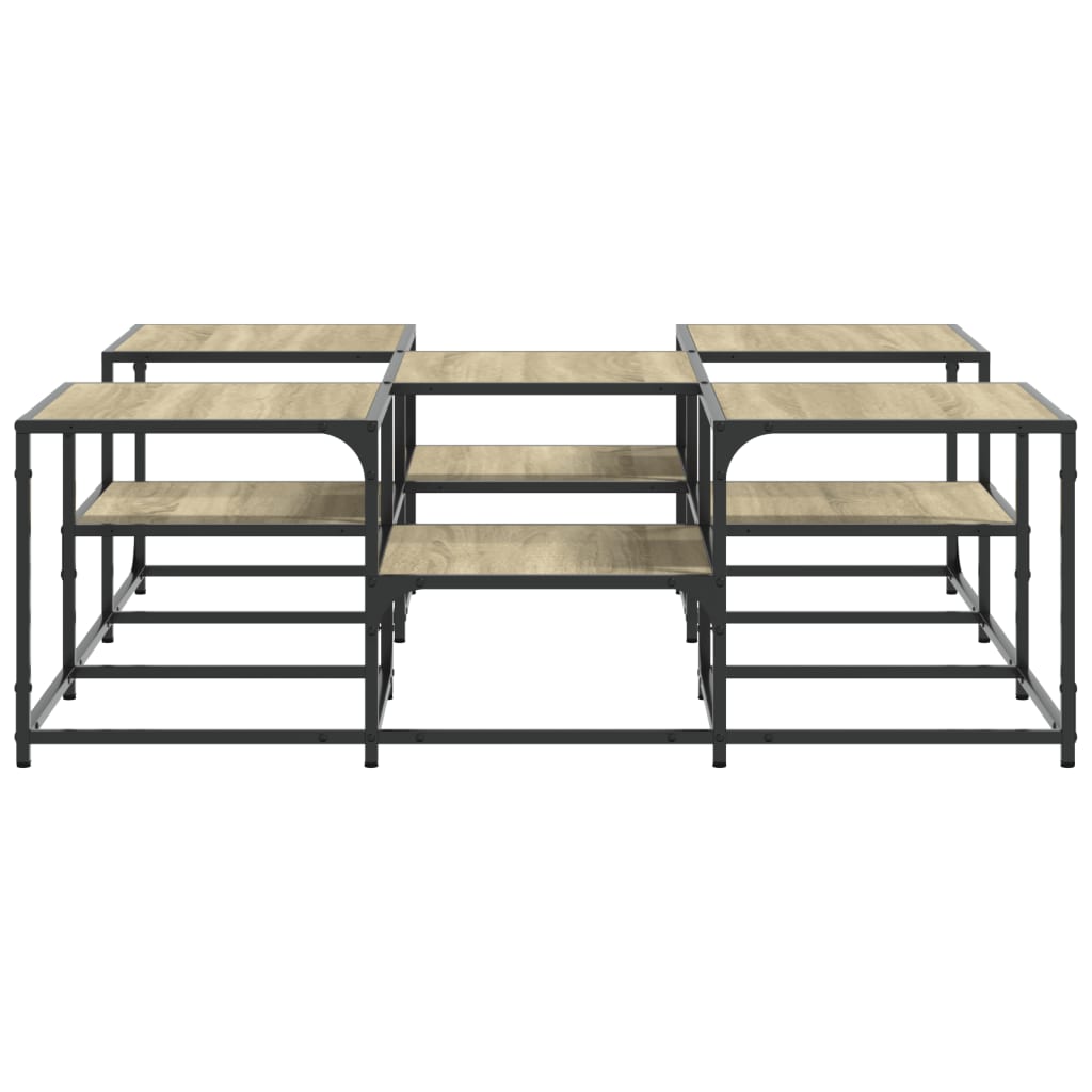 vidaXL Coffee Table Sonoma Oak 121x121x40 cm Engineered Wood